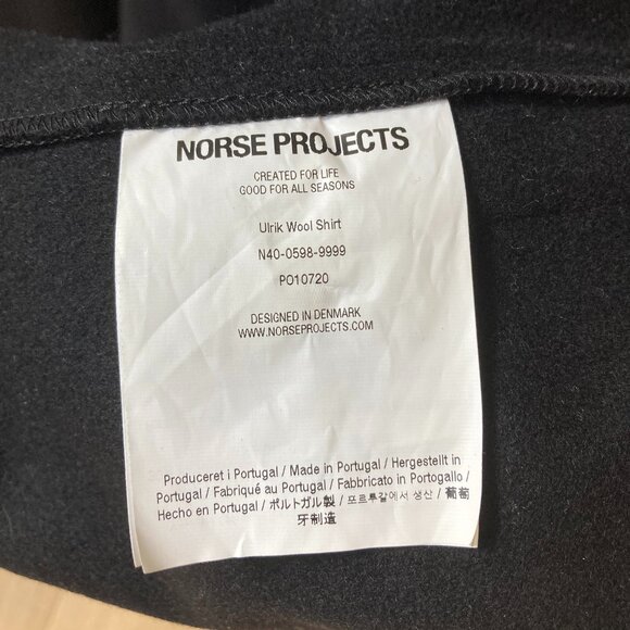 Norse Projects Black Wool Jacket size M - Picture 4 of 5